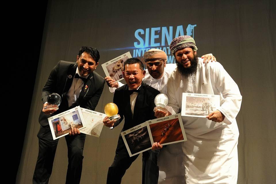 During the Awards Ceremony at the Teatro dei Rozzi